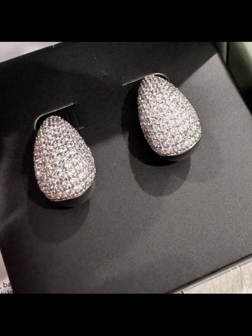 Jewels by Sunaina NARINA Silver Teardrop Stud Earrings NWT - Picture 2 of 5